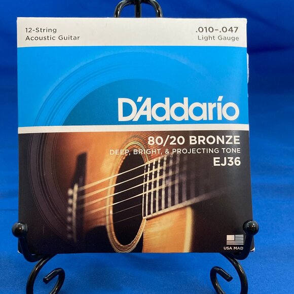 D'Addario EJ36 12-String Bronze Acoustic Guitar Strings 10/47 Light - Picture 1 of 3